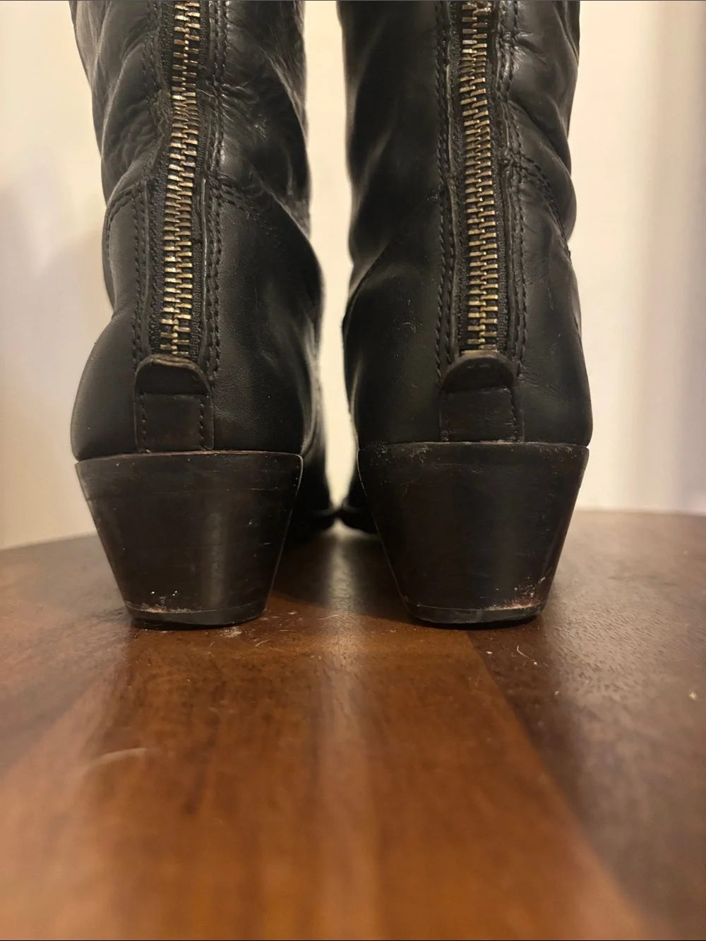 Frye leather zip